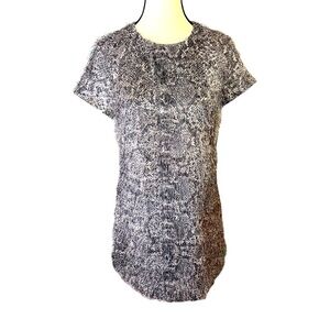 Banana Republic Snake Print Eyelash Sheath Dress Short Sleeve Women’s Size 0